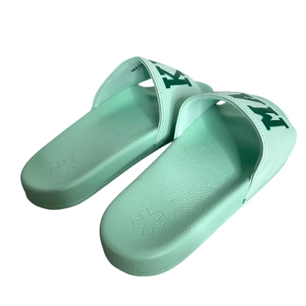 MARKET Standard Pool Lounge Casual Slide in Sage Mint Green Logo Men's Size 11